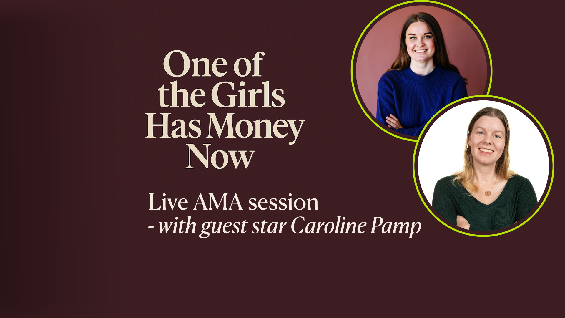 📺 Ask-Me-Anything recording with Caroline Pamp